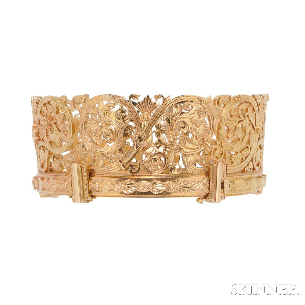 Sold at auction Renaissance Revival 18kt Gold Bracelet, Falize Aine ...