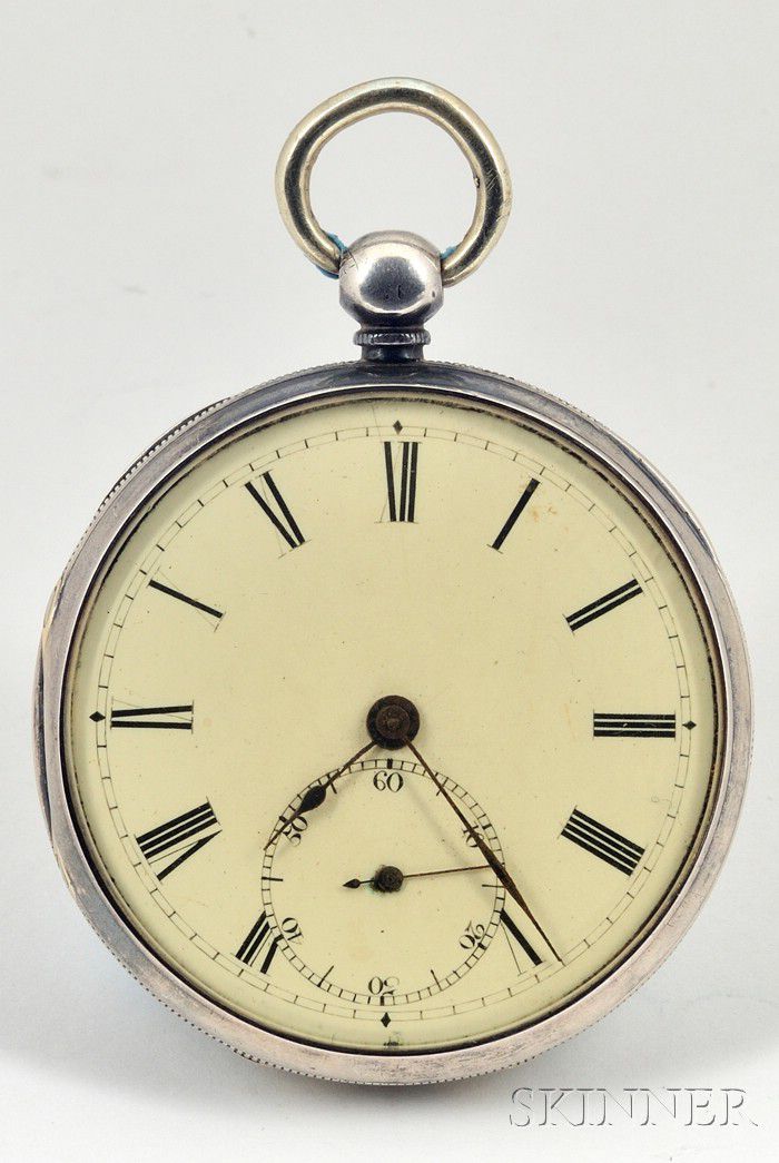 Victor Kullberg 18KYG Open Face Keyless Fusee Free Sprung Lever Pocket Watch  c. 1877