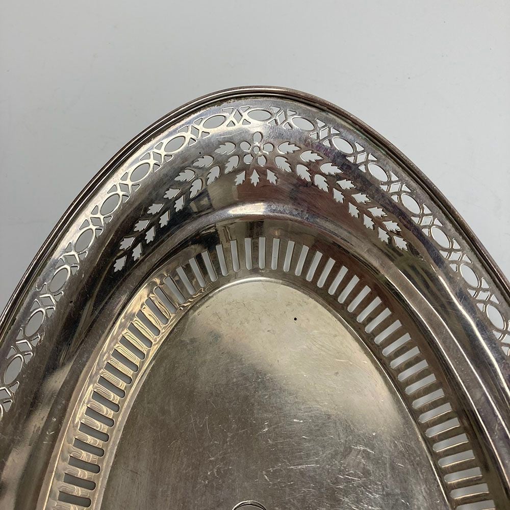 Past auction: Sterling silver reticulated tazza and bread basket