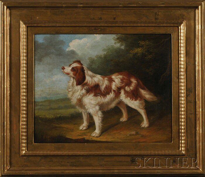 Lot of Two Paintings of Dogs, British School, 19th Century