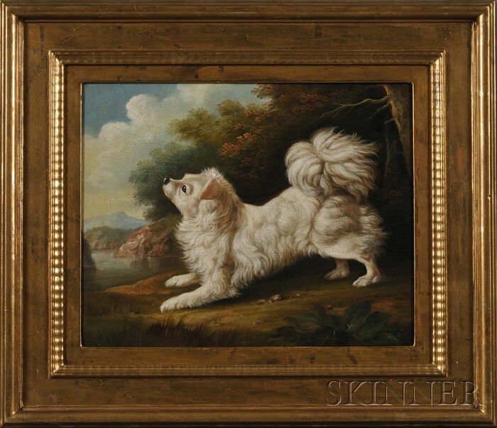 Lot of Two Paintings of Dogs, British School, 19th Century