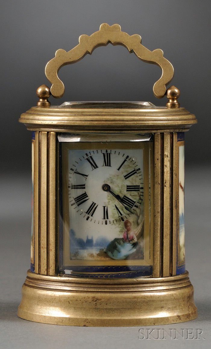 Sold at auction French Miniature Brass and Porcelain-paneled Carriage ...