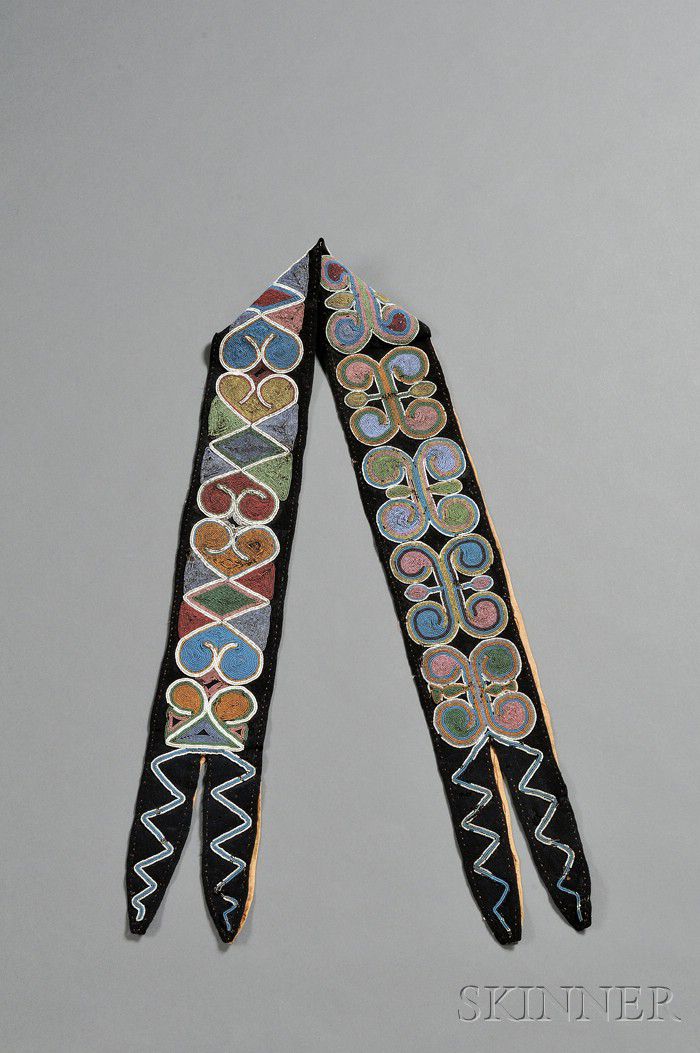 Sold at auction Southeast Beaded Cloth Bandolier Strap Auction Number 2533B  Lot Number 406