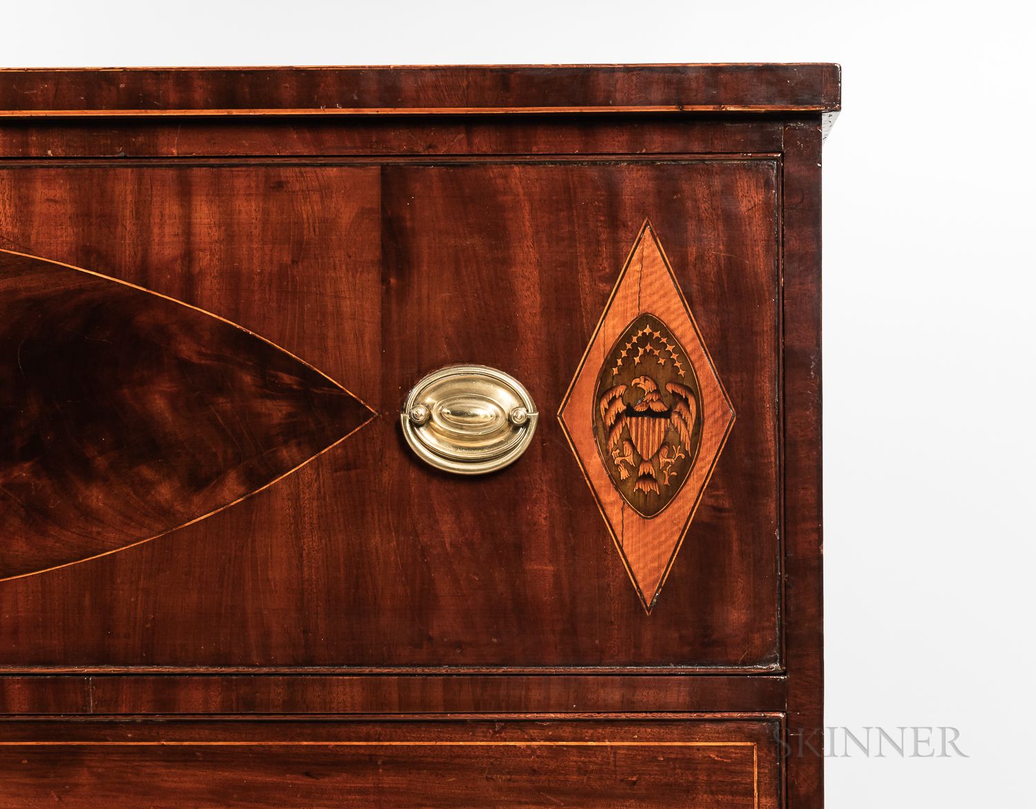 Sold at auction Federal Mahogany and Mahogany Veneer Eagle-inlaid Chest ...