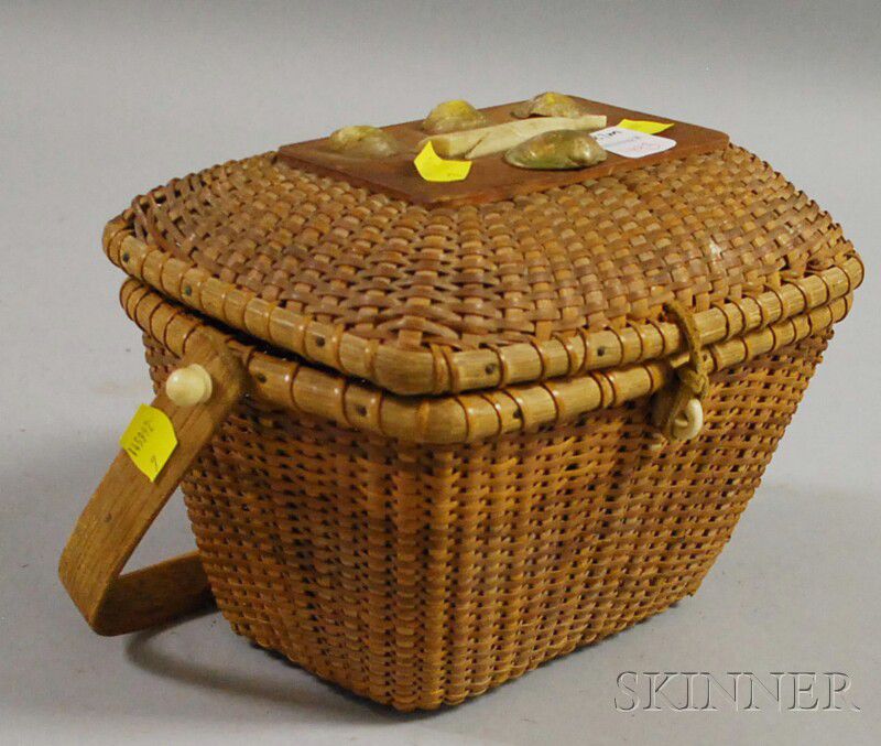 Mid Century Nantucket Whale Basket Handbag Purse NICE Initials AMT | eBay