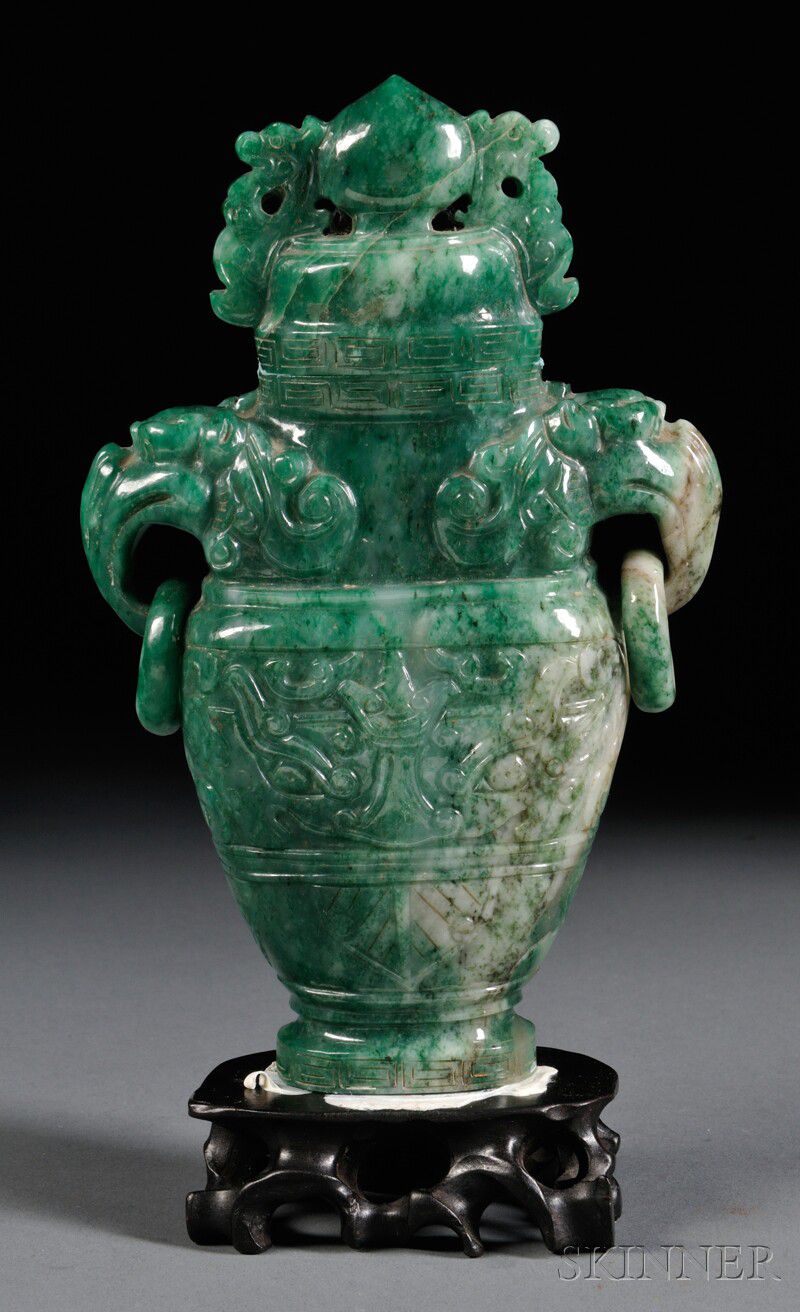 Jade Covered Vase | Sale Number 2613B, Lot Number 615 | Skinner Auctioneers