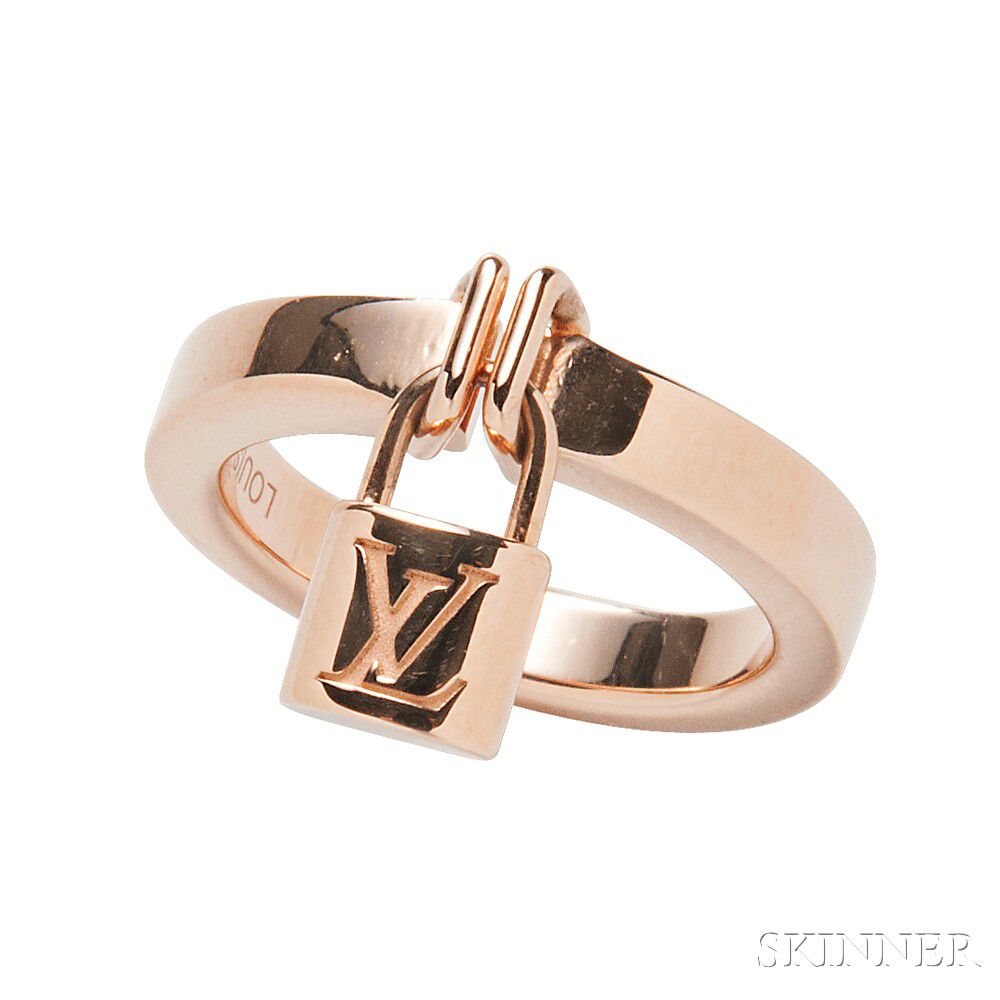 18kt Rose Gold &quot;Lockit&quot; Ring, Louis Vuitton | Sale Number 3015B, Lot Number 216 | Skinner ...