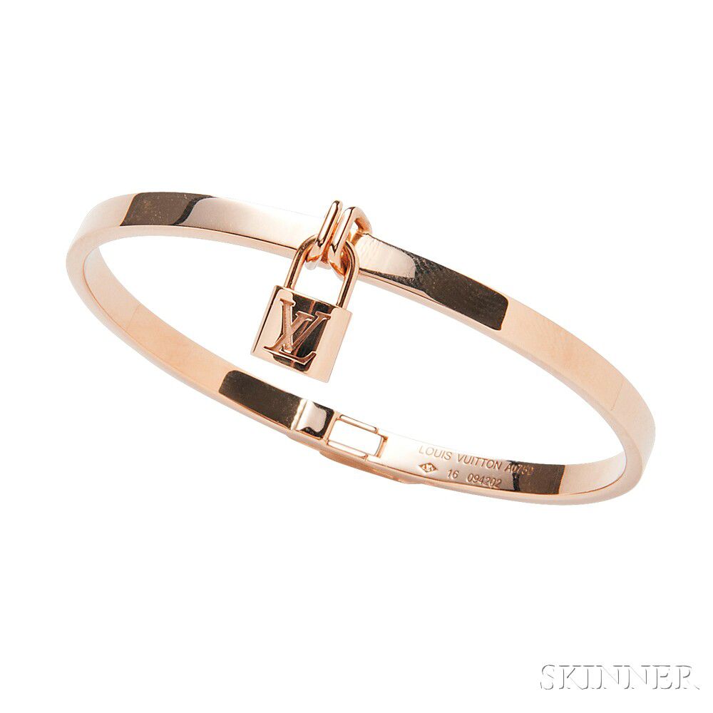 The Louis Vuitton Lockit Bracelet in Pink Gold #distinctivedeals
