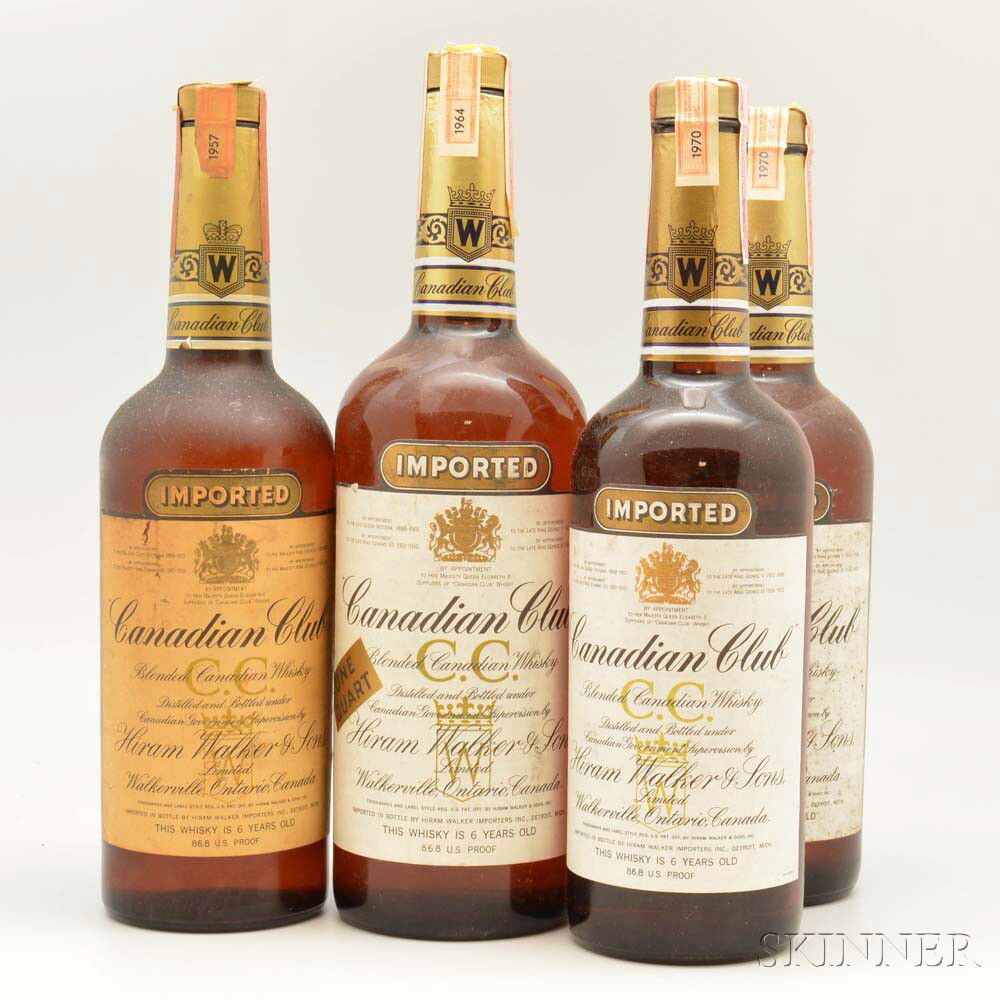 Canadian Club Vertical, 4 4/5quart bottles 3 1liter