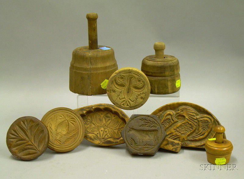 ANTIQUE 19th C MAPLE BUTTER MOLD  Wooden butter mold, Antique butter  molds, Butter molds