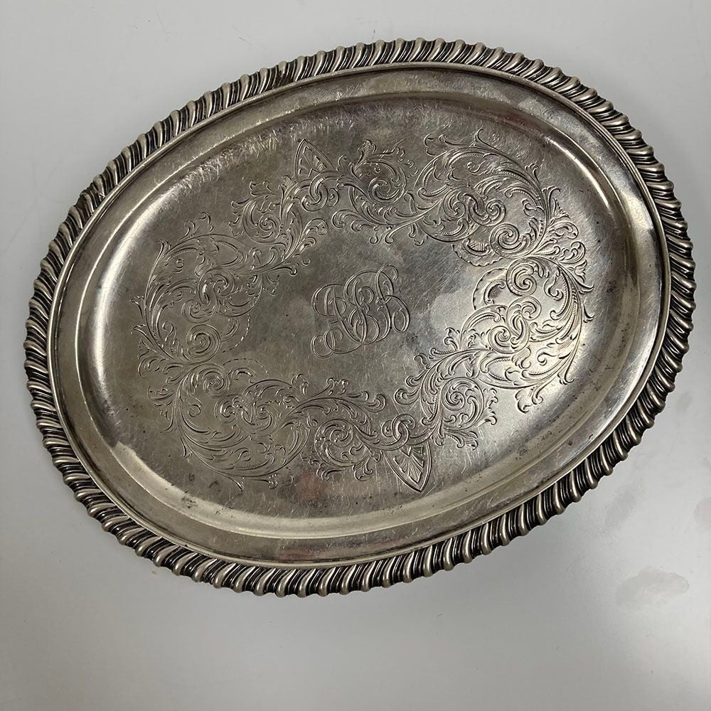 Sold At Auction Crosby, Morse & Foss Sterling Silver Oval Salver 