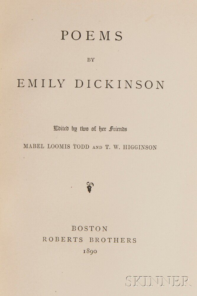 Sold at auction Dickinson Emily (1830-1886) First [and Second] Series ...