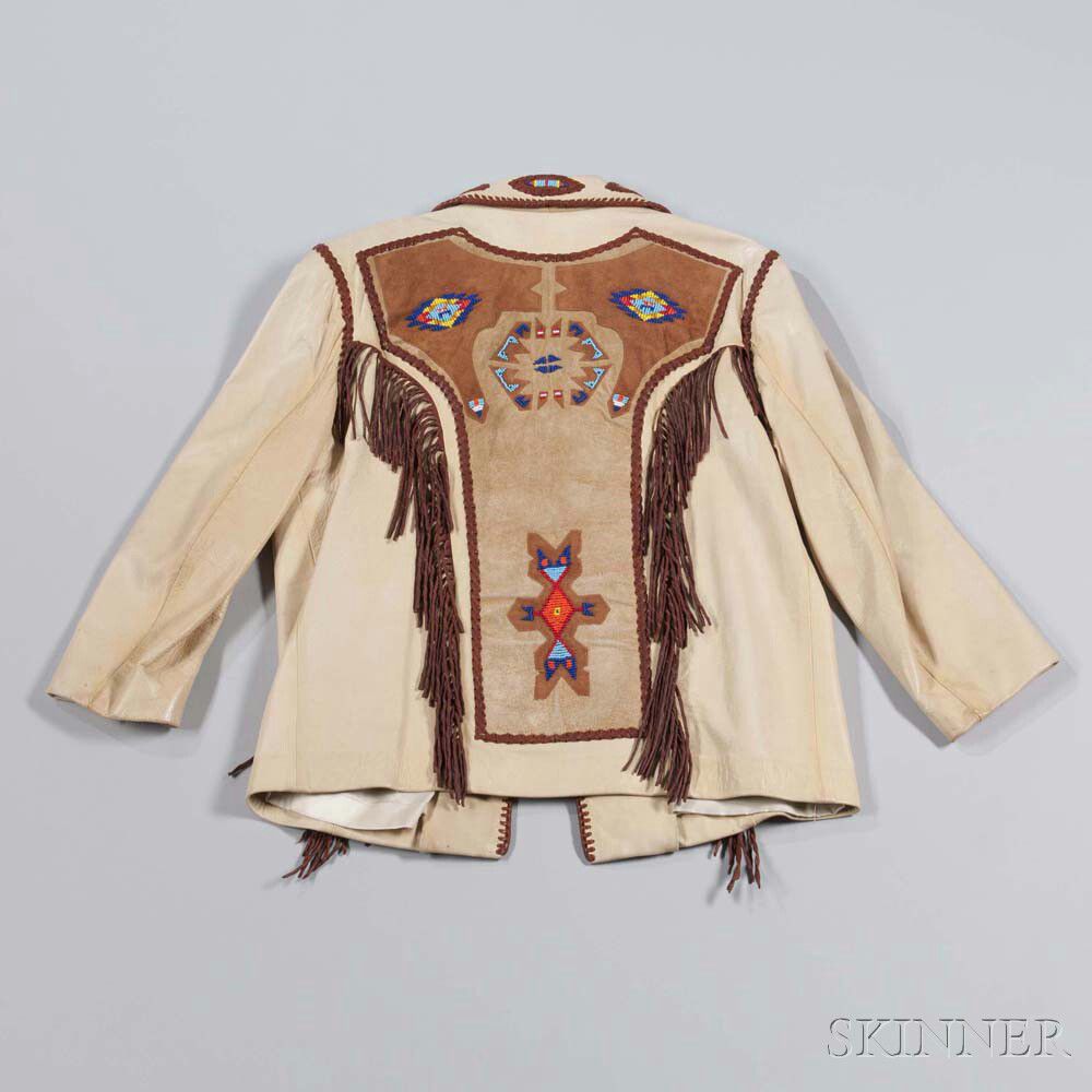 George Jones Cream Leather Jacket 2955B, 415 | Skinner Auctioneers