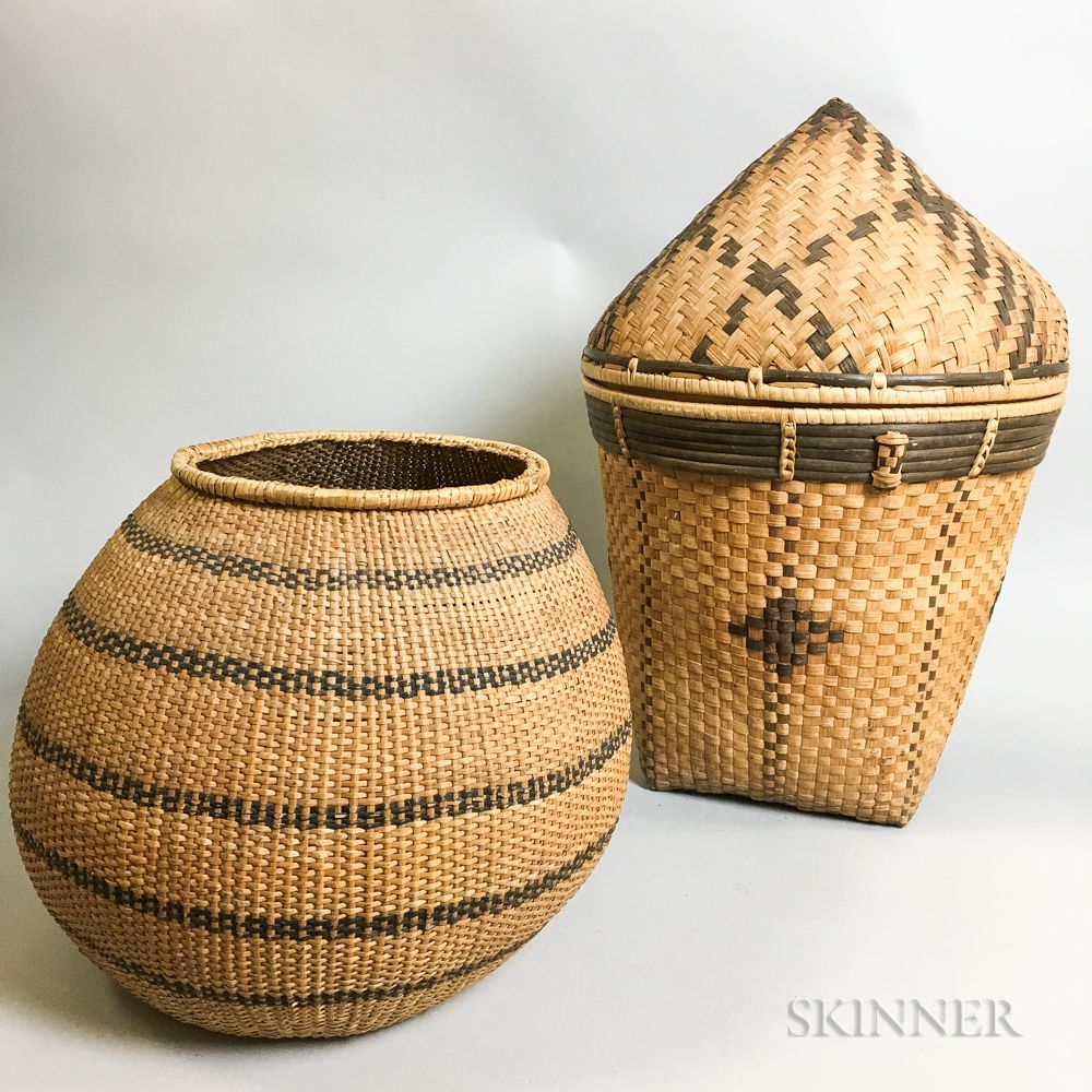 Two Woven Baskets Sale Number 3118T, Lot Number 1052