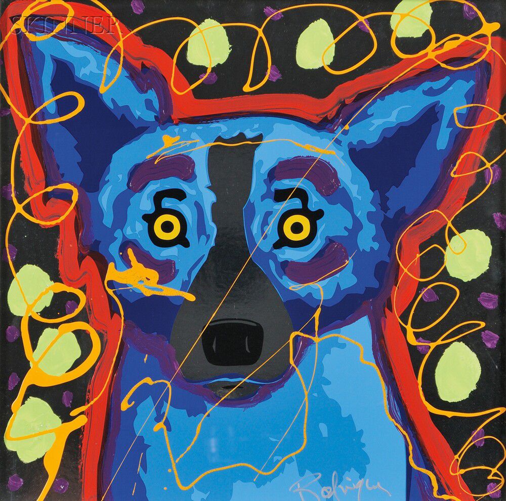 Sold at auction George Rodrigue (American, b. 1944) Blue Dog (AH10 ...