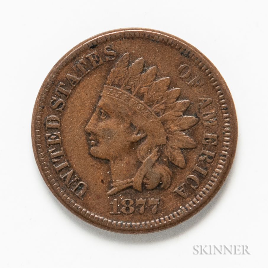 アンティークコイン 硬貨 1877 Indian Head Cent certified MS 64 RB