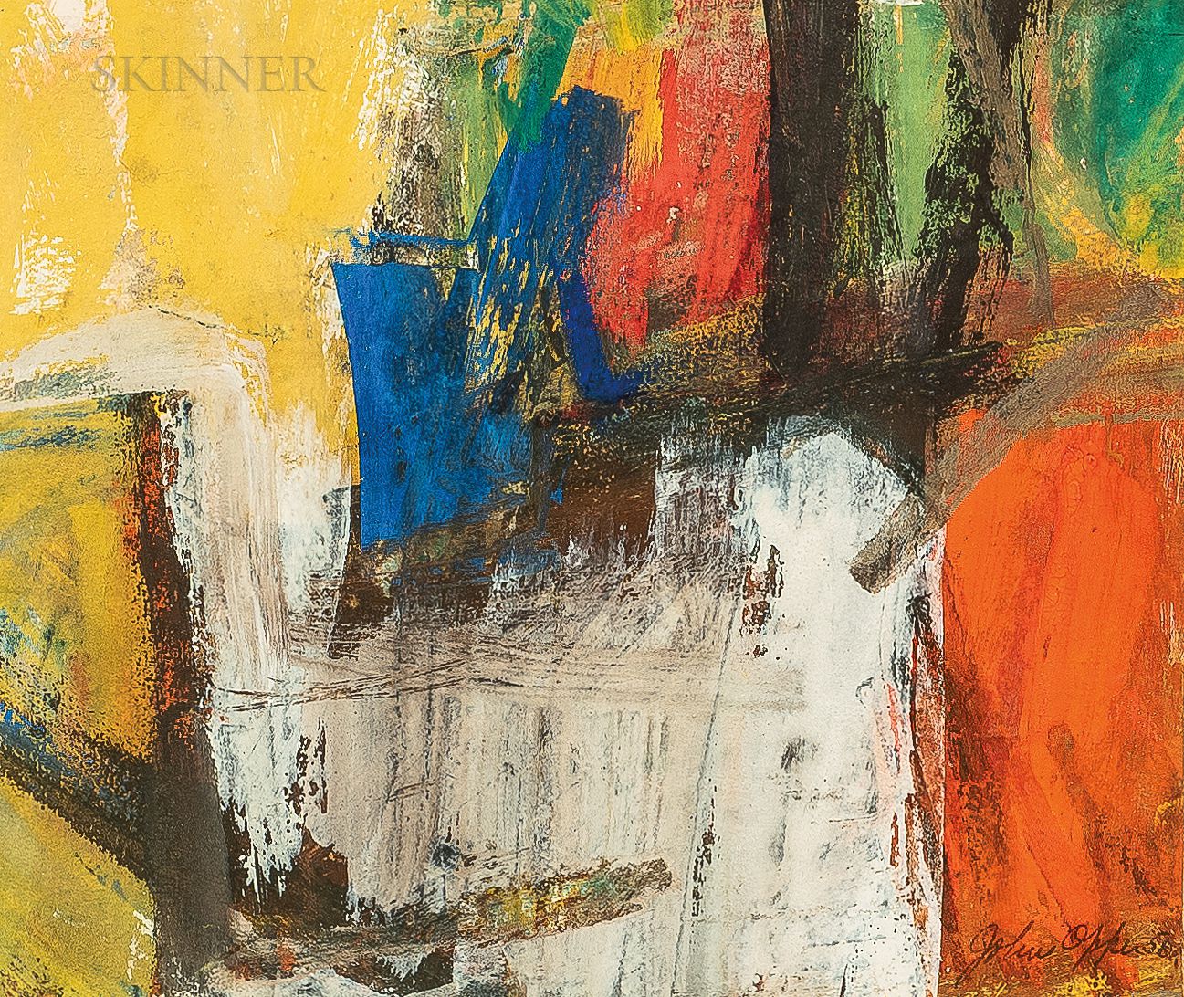 Sold at auction John Opper (American, 1908-1994) Abstract in Yellow ...