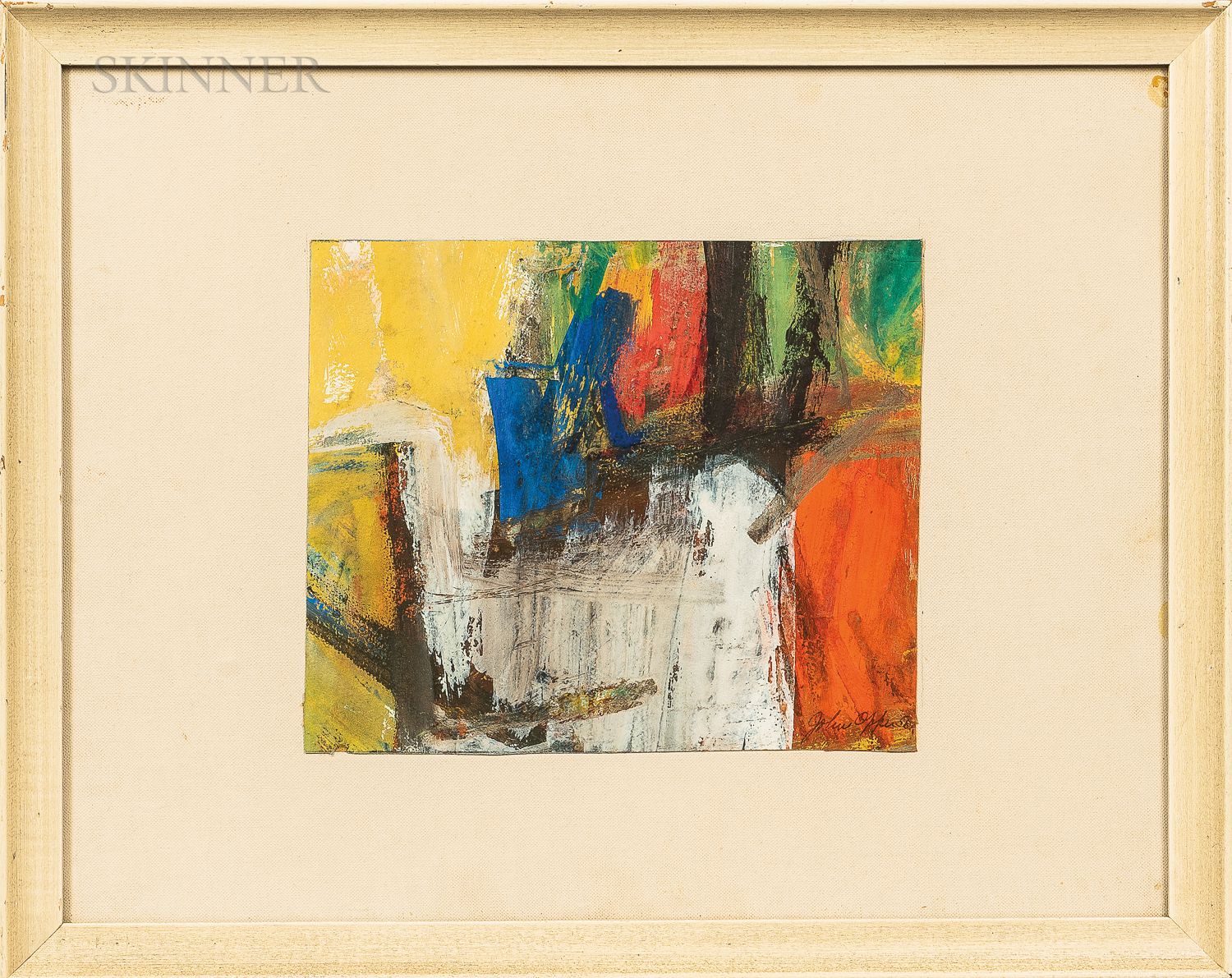 Sold at auction John Opper (American, 1908-1994) Abstract in Yellow ...