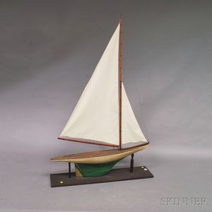Carved and Painted Ship Model of the Rosemarie