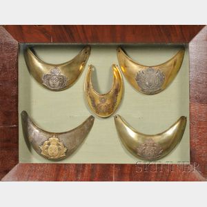 Five Brass Gorgets