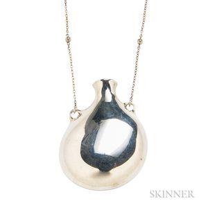 Sterling Silver Open Bottle Pendant Necklace, Elsa Peretti, Tiffany & Co.