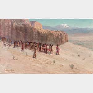 William Lees Judson (American, 1842-1928) Indian Funeral in Desert
