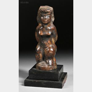 Chaim Gross (Austrian/American, 1904-1991) Kneeling Female Nude