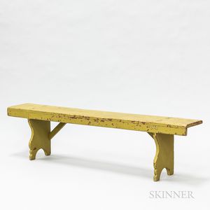 Yellow-painted Pine Bench