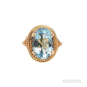 18kt Gold and Aquamarine Ring, Tiffany & Co.