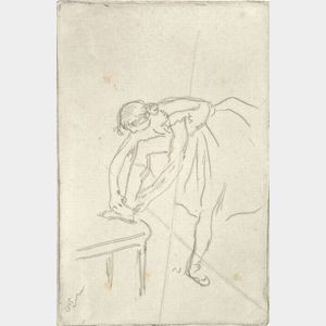 Edgar Degas (French, 1834-1917) Danseuse Mettant son Chausson