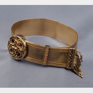 Victorian 14kt Gold and Enamel Bracelet