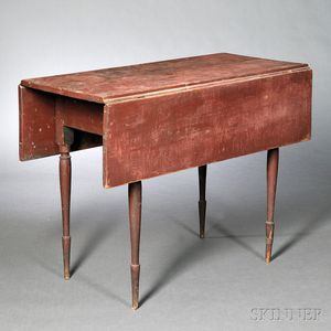 Federal Red-painted Maple Drop-leaf Table