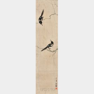 Hanging Scroll Depicting Two Magpies