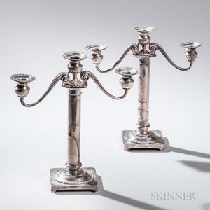 Goodnow and Jenks Sterling Silver Convertible Candelabra