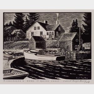 Carroll Thayer Berry (American, 1886-1978) Fisherman's Home - Maine Coast