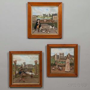 Set of Three Modern Shadow Box Collages