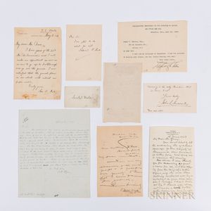 Ten Letters and Autographs of 19th Century American Literary Figures.