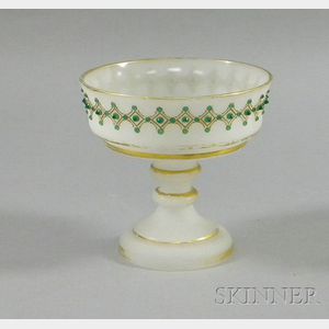 Jeweled Clambroth Opaline Footed Dish