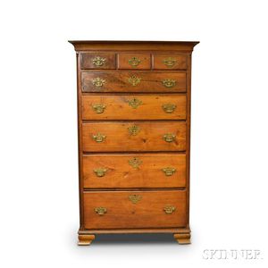 Chippendale Carved Walnut Tall Chest
