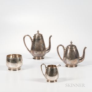 Four-piece Ball, Black & Co. Sterling Silver Tea and Coffee Service