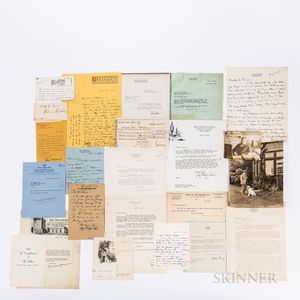 Twenty-three Letters and Autographs of 20th Century American Literary Figures.
