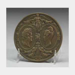 French Bronze Medal Commemorating Louis Philippe I and Family