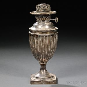Edward VII Sterling Silver Oil Lamp
