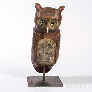 Carved and Painted Owl