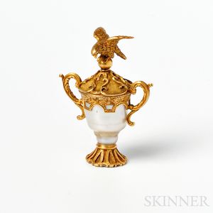 18kt Gold and Baroque Pearl Urn