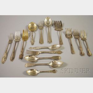 Approximately Fifteen Assorted Sterling Flatware and Serving Items