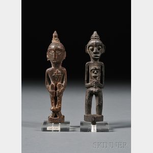 Two Indonesian Carved Wood Figures