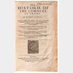 Sarpi, Paolo (1552-1623),trans. Nathaniel Brent (1573?-1652) The Historie of the Councel of Trent, in Eight Bookes.