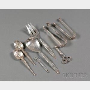 Eight Assorted Silver Flatware Items