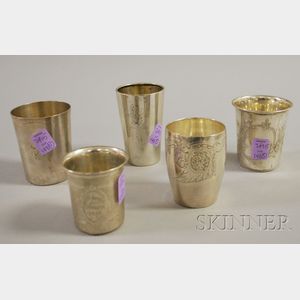 Five Continental Silver Cups